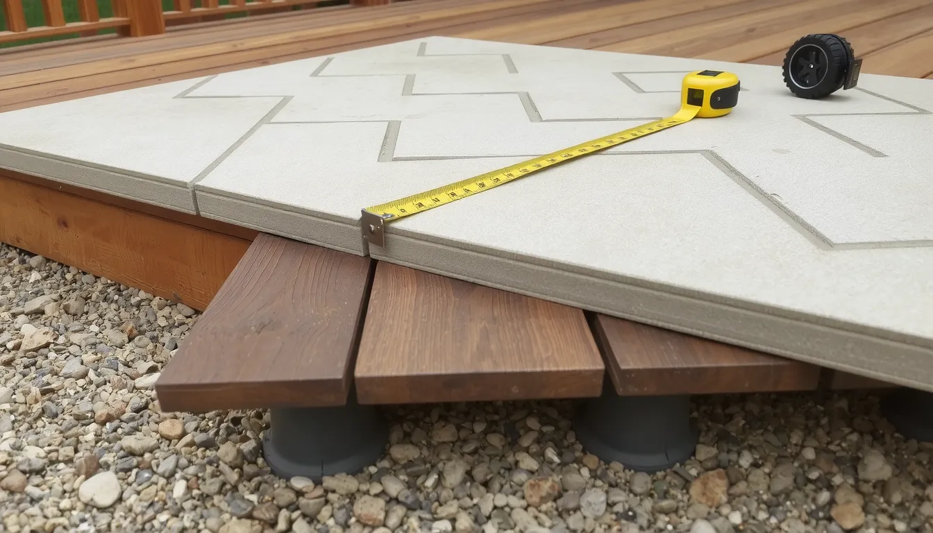 terrasse sur plot beton
